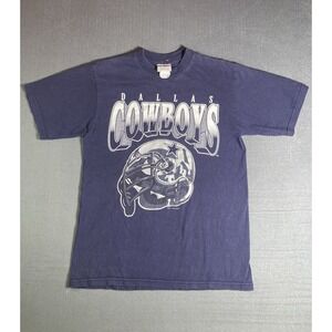 Vintage 90s Dallas Cowboys Locker Line Graphic T Shirt Size M